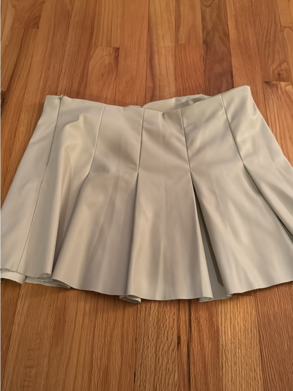 Women’s tan leather skirt ZARA